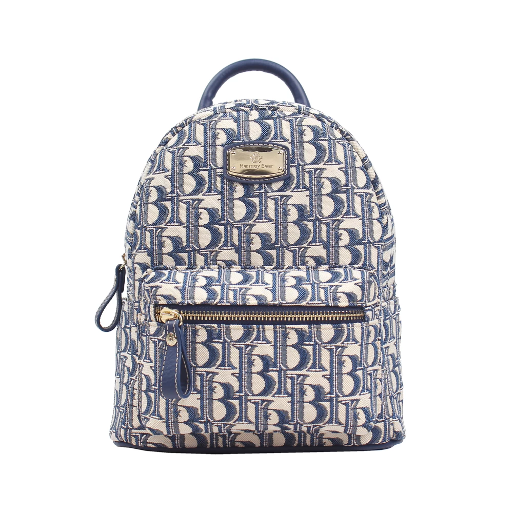 Henney Bear – “HB Blue” Tapestry Backpack - H-094