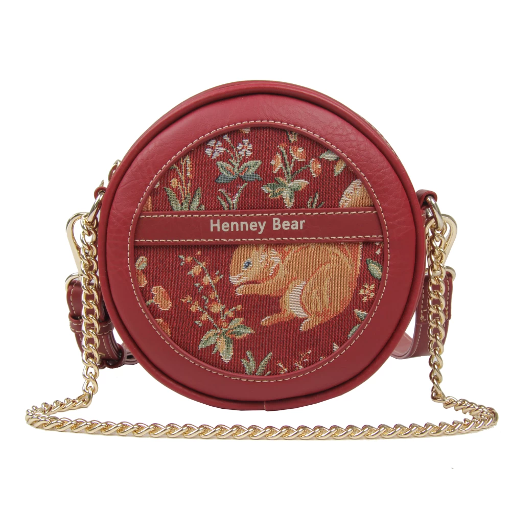 Henney Bear Red Squirrel & Rabbit Round Bag/crossbody Bag (Multicolor)