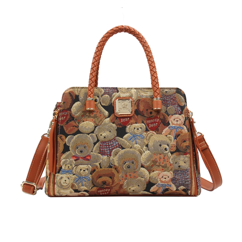 Henney Bear Top Handle Bag- H-336