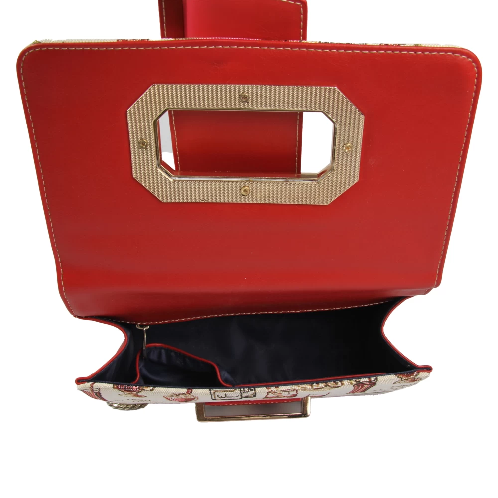 Henney Stripe Bear Shoulder Bag-H-277