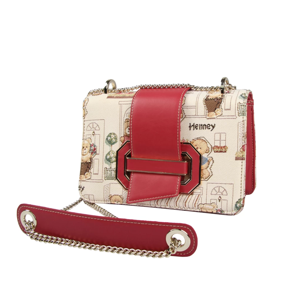 Henney Stripe Bear Shoulder Bag-H-277