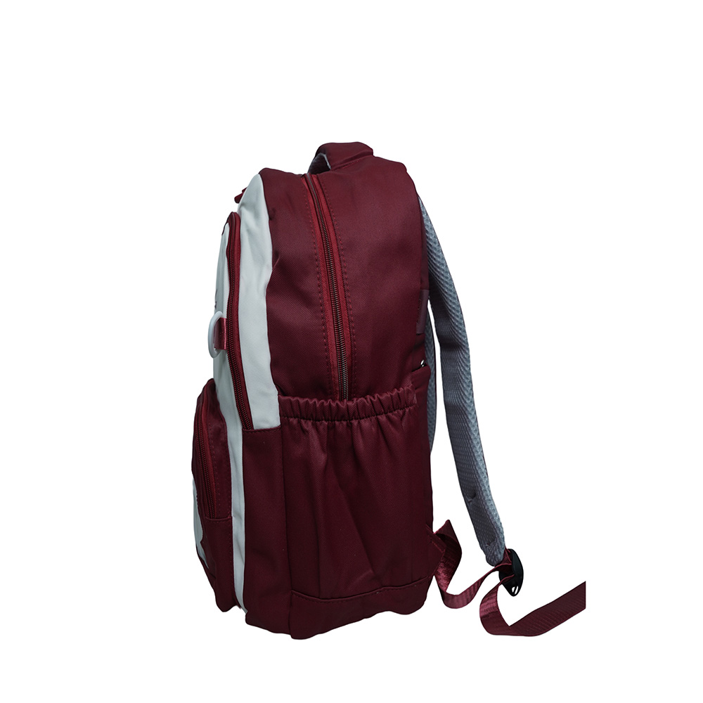 Kids Utility School Backpack with Transparent Pocket-SB23165-Marron