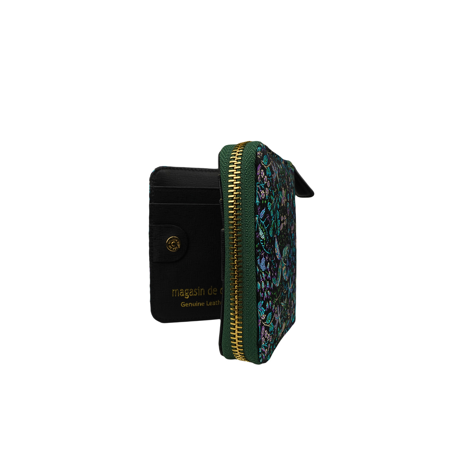 Magasin de Cuir Dark Green Compact Wallet