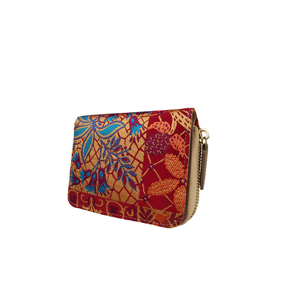 Magasin de Cuir Red Compact Wallet