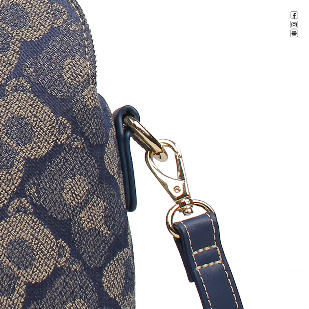 Shadow Bear Blue Satchel Bag