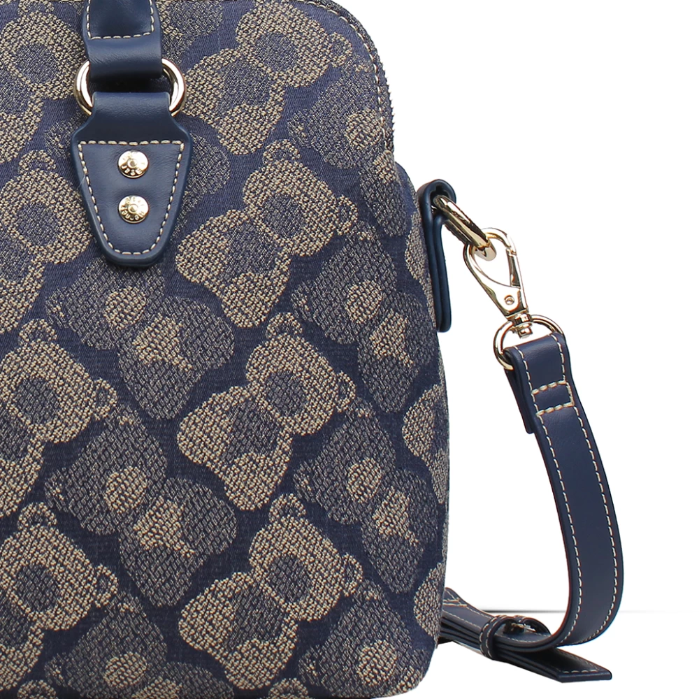 Shadow Bear Blue Satchel Bag