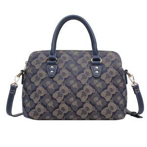 Shadow Bear Blue Satchel Bag