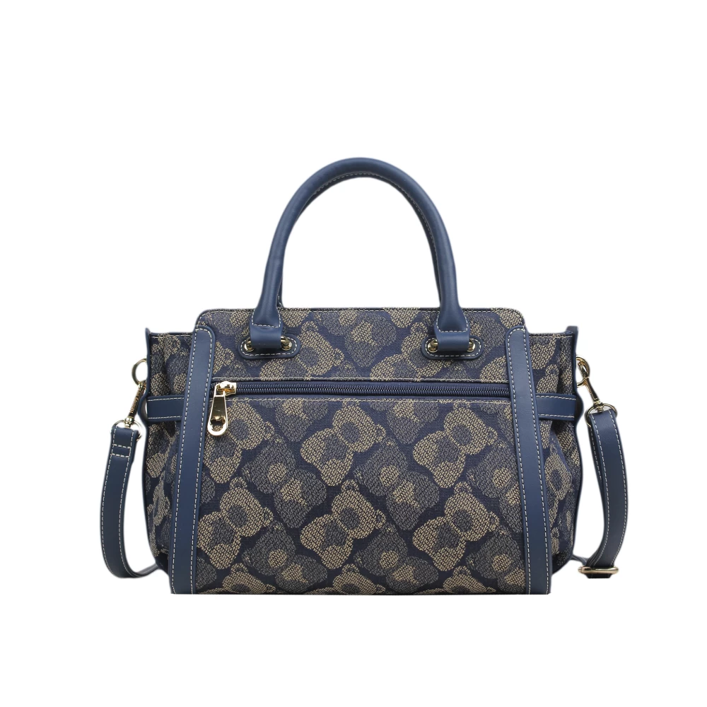 Shadow Bear Blue Satchel Bag -H-041