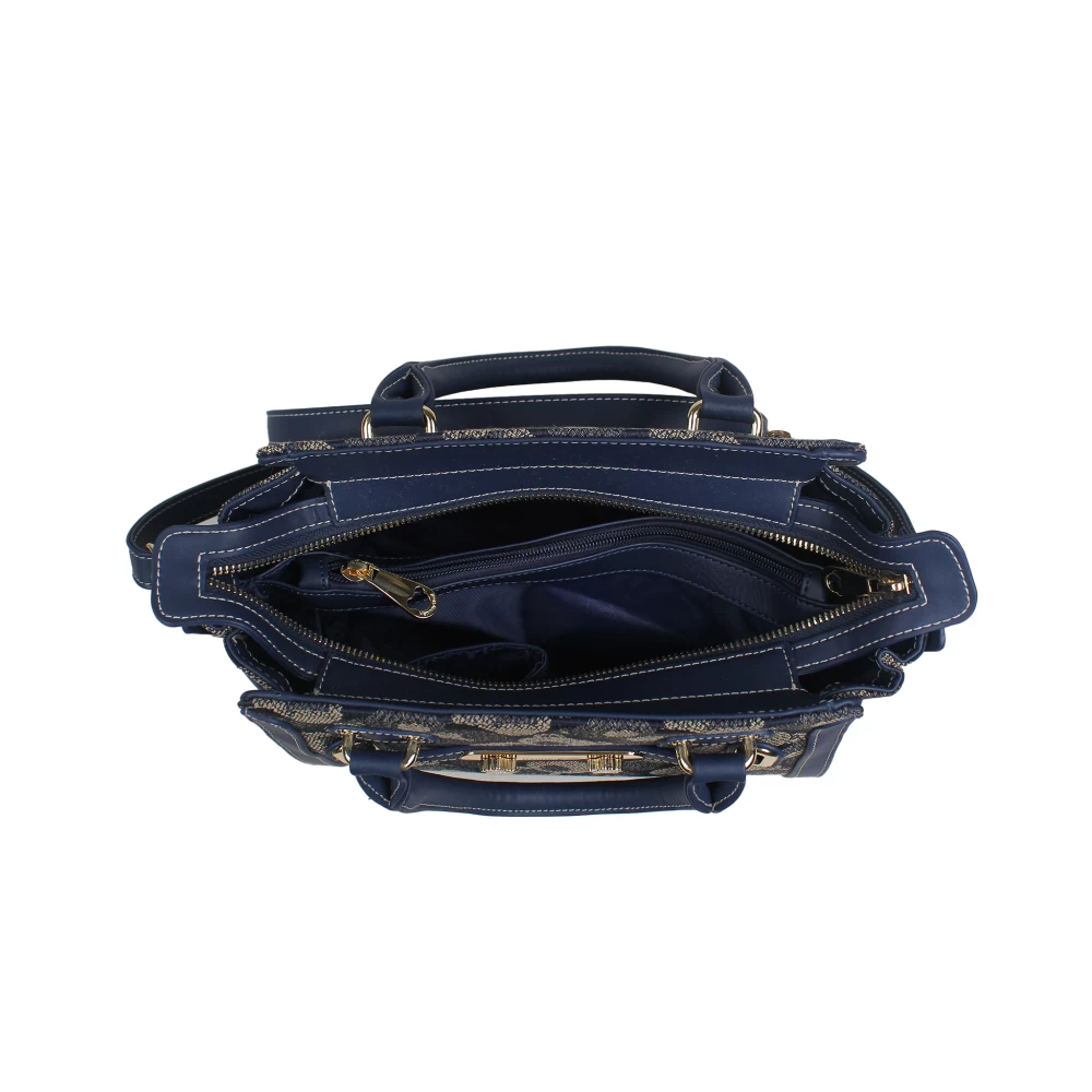 Shadow Bear Blue Satchel Bag -H-041