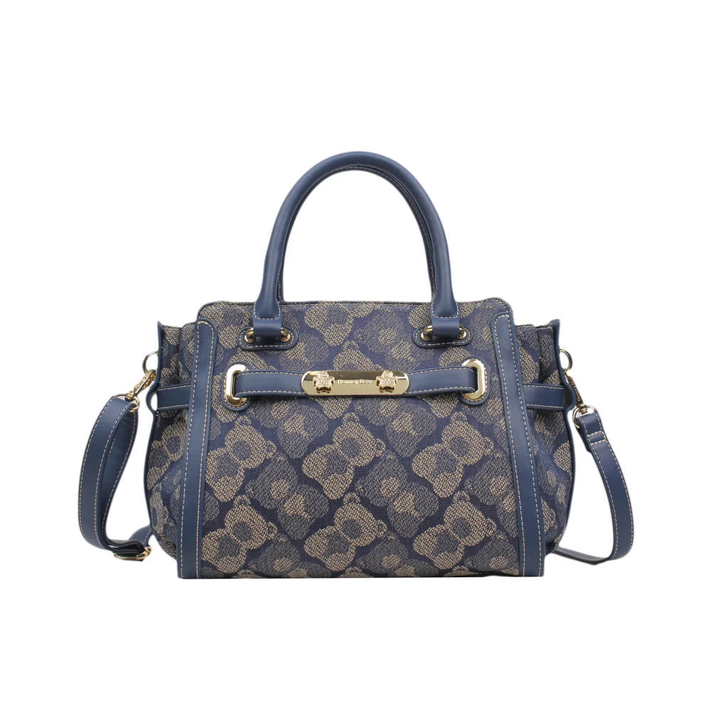 Shadow Bear Blue Satchel Bag -H-041