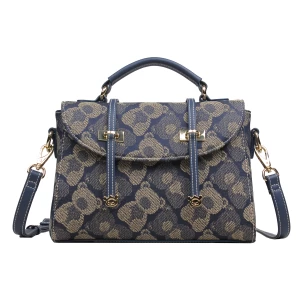 Shadow Bear Blue Satchel Bag - H-260