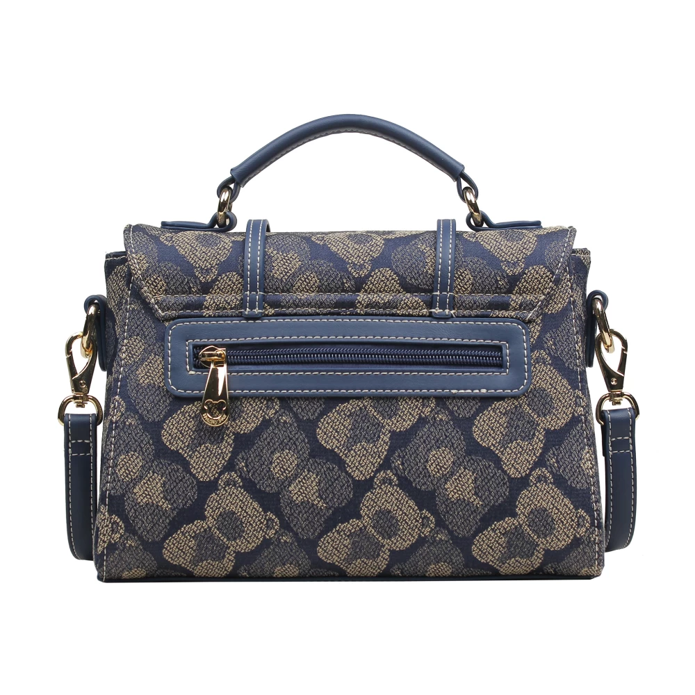 Shadow Bear Blue Satchel Bag - H-260